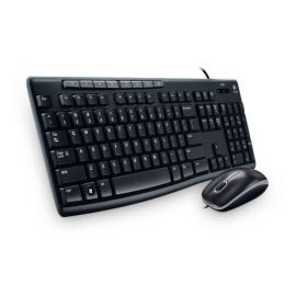 Kit de teclado y mouse LOGITECH MK200Estándar, Negro, 1000 DPI