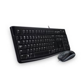 Kit de teclado y mouse LOGITECH Media Combo MK120Estándar, Negro, 1000 DPI