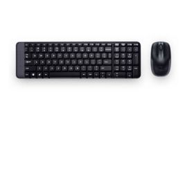 Teclado/Mouse Logitech Mk220 Negro Inalámbricos Compacto USB Alcance hasta 10 Mts