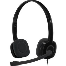 Audífonos con Micrófono Tipo Diadema Logitech H151 Color Negro Alámbricos Un Conector 3.5 mm PC, Mac/Linux/Android