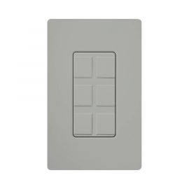 Placa de 6 puertos color gris