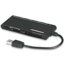 Lector y Grabador Externo de Tarjetas Manhattan USB 3.0 de Alta Velocidad 62 en 1 Color Nego