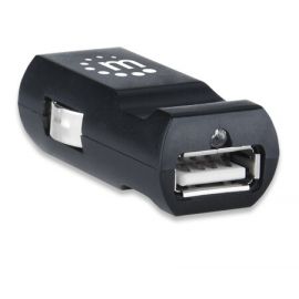 Cargador USBAutoCarro MANHATTANAuto, Encendedor de cigarrillos, Negro, 5 V