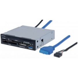 Lector y Grabador Manhattan de Multi-Tarjetas USB 3.0 Super Speed para Bahía de Montaje de 3.5. 48 en 1
