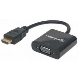 Cable Adaptador Convertidor Hdmi A Vga Hd15 1080P Macho-Hembra