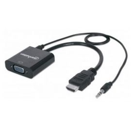 Cable Adaptador Convertidor Hdmi A Vga + Audio 3.5Mm 1080P M-H