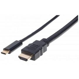 Cable USB MANHATTAN 151764USB C, HDMI, Macho/Macho, 2 m, Negro