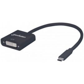 Convertidor USB C a DVI MANHATTAN 152051USB C, DVI, Negro