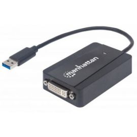 Convertidor Video USB 3.0 a DVI-I MANHATTAN 152310Negro, USB 3.0