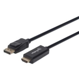 Cable DisplayPort a HDMI MANHATTAN 1526621 m, DisplayPort, HDMI, Negro, Macho/Macho