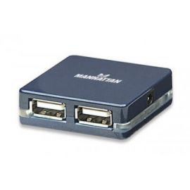 Hub USB MANHATTAN 160605USB 2.0/1.1, Negro, 4 puertos