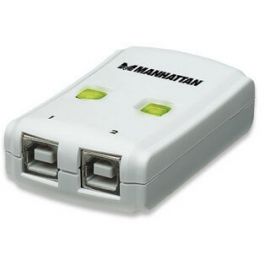 Hub USB 162005 MANHATTANUSB 2.0, Color blanco, 2 puertos