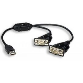 Convertidor USB a SerialRS232DB9 MANHATTANUSB 2.0, RS-232, Macho/Macho, Negro