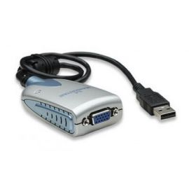 Convertidor USB a VGA MANHATTAN 179225SVGA, Plata