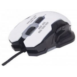 Mouse Raton Gaming Optico Usb 6 Botones 2400 Dpi Ajustable Blanco