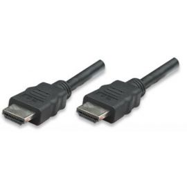 Cable HDMI Manhattan de Alta Velocidad con Canal Ethernet M-M Blindado Negro 10 M
