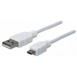 Cable Manhattan USB Version 2.0 A-Micro B 1.0 M Blanco