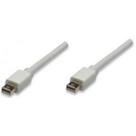 Cable Mini DisplayPort MANHATTAN 3245571 m, DisplayPort, DisplayPort, Macho/Macho, Color blanco
