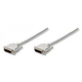 Cable DVI MANHATTANDVI-D, DVI-D, Macho/Macho, Beige