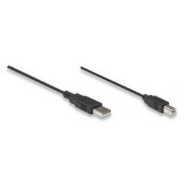 Cable USB tipo B MANHATTAN1, 8 m, USB A, USB B, Macho/Macho, Negro