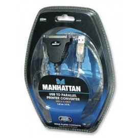 Convertidor USB a DB25Paralelo MANHATTAN 3365810, 001172 Gbit/s, 1x DB-25, Azul