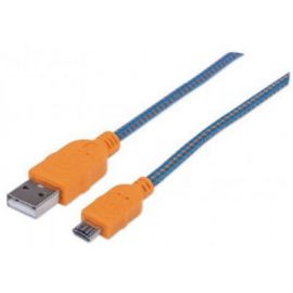 Cable USB a Micro B MANHATTAN 352727USB, Micro-USB B, 1, 8 m, Azul