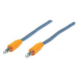 Cable Estereo A Ipod M-M 1.0M Textil Azul/Naranja.