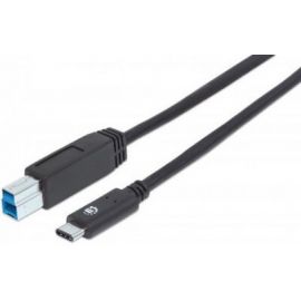 Cable USB C MANHATTAN 353380USB C, USB, 1 m, Negro