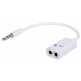 Cable estereo 3.5mm MANHATTAN 3545613.5mm, 2 x 3.5mm, Color blanco