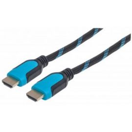 Cable Hdmi Textil3.0M Ethetnet 3D 4K M-M Velocidad 2.0 Neg/Azul