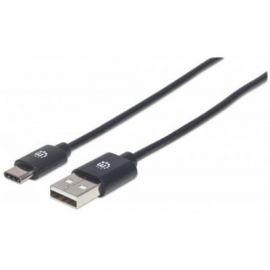 Cable USB-C MANHATTAN 354936USB C, USB, 3 m, Negro