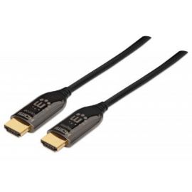 Cable HDMI Óptico Activo con Clasificación Pl MANHATTAN 35541410 m, HDMI A, HDMI A, MACHO, Negro