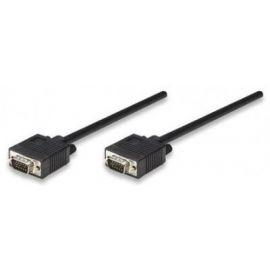 Cable VGAHD15 MANHATTAN11 m, VGA (D-Sub), VGA (D-Sub), Macho/Macho, Negro