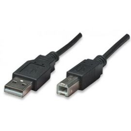 Cable Usb V2.0 A-B 0.5M Negro