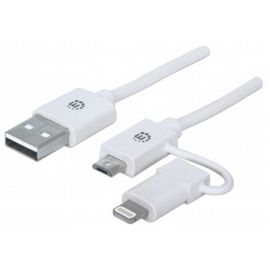 Cable Micro USB Manhattan 8 Pines para Smartphon Ipnohe 5 5C 5S iPad 4 Sincroniza y Carga 2