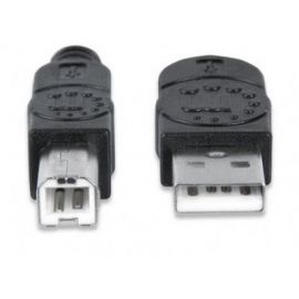 Cable Manhattan USB V2.0 A-B 1.8 Mts Negro Blister