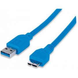 Cable USBMicro BMicro USB MANHATTAN1 m, USB A, Micro-USB B, Macho/Macho, Azul