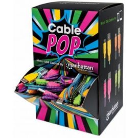 Exhibidor Manhattan P/Mostrador de Cables Micro USB con Recubrimiento Textil