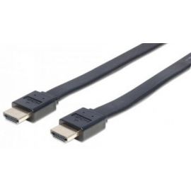 Cable HDMI Plano Manhattan 0.50M Ethernet 3D 4K Macho-Macho Velocidad 2.0