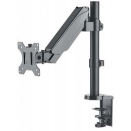 Soporte universal para monitor MANHATTAN con pistón a gasSoporta un monitor de 17" a 32", Brazo de Montaje, Gris, 8 kg, Acero
