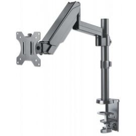 Soporte universal de pared para monitor MANHATTAN con pistón a gasSoporta un monitor de 17" a 32", Brazo de Montaje, Gris, 8 kg, Acero