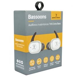 Audífonos Inalámbricos BT TWS Extra Bass PERFECT CHOICE PC-116547 - Blanco, Bluetooth, Inalámbrico, Universal
