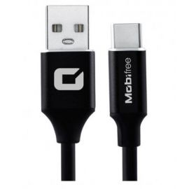 Cable USB a Tipo C Mobifree 1M, Carga y transferencia de datos, USB 2.0, USB C, Macho/Macho, 1 m, Negro