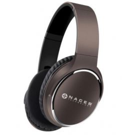 Auriculares Naceb Fornax Na-0308 Con Cable/Inalámbrico Sobre La Cabeza Estéreo - Marrón, Negro - Circumaural - Bluetooth - 32Ohm - 20Hz A 20Khz - Minifono