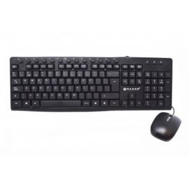 Kit de teclado y mouse Naceb TechnologyEstándar, Negro