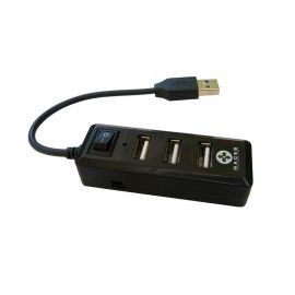 Hub USB Naceb TechnologyUSB, USB A, Negro
