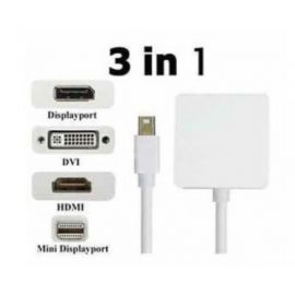 Cable Mini DisplayPort a Display PortHDMI, OVALTECH OT10013, Color blanco