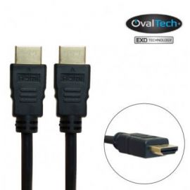 Cable HDMI macho/macho 3 mts Full HD 1080p color negro. Premium OvalTech