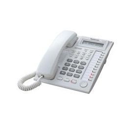 Telefono Panasonic Kx-At7730 Hibrido con Pantalla de 1 Linea, 12 Teclas DSS y Altavoz Blanco