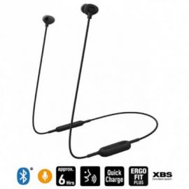 Audífonos con Conexión Bluetooth Tipo Insercin In-Ear Panasonic Rp-Nj310Bpuk, Color Negro, con Función Manos Libres/Micrófono, Recargables 6 Horas de Musica, Ultraligeros